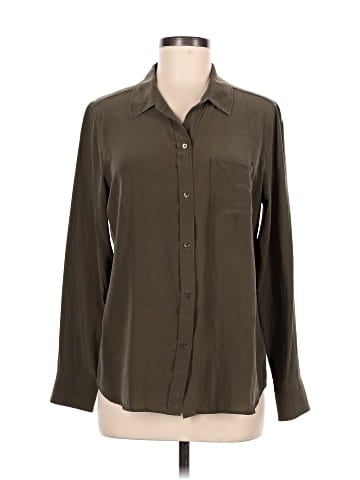 Rails Long Sleeve Silk Top (view 1)