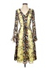 ModCloth 100% Polyester Floral Yellow Cocktail Dress Size 0 - photo 1
