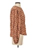 Joie 100% Viscose Floral Orange Long Sleeve Blouse Size S - photo 4