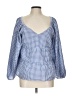 Old Navy Blue 3/4 Sleeve Blouse Size L - photo 1