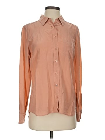 Equipment Long Sleeve Silk Top (view 1)