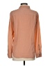 Equipment 100% Silk Orange Long Sleeve Silk Top Size S - photo 2