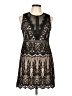 The Room 100% Polyester Black Cocktail Dress Size L - photo 1
