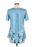 Halife Blue Short Sleeve Blouse Size M - photo 2