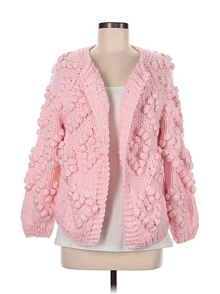 Pre-owned Chicwish Cardigan Sweater In Pink