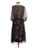DKNY 100% Polyester Animal Print Brown Cocktail Dress Size 8 (petite) - photo 2