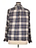 Charlotte Russe Plaid Blue Long Sleeve Button-Down Shirt Size XL - photo 2