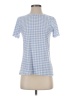 Ann Taylor Checkered-gingham Blue Short Sleeve Top Size S - photo 1