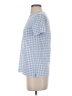 Ann Taylor Checkered-gingham Blue Short Sleeve Top Size S - photo 5