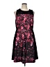 Roz & Ali Floral Black Cocktail Dress Size 14 - photo 1