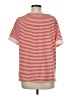 Lands' End Stripes Red Short Sleeve Top Size M - photo 2