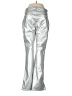 KANCAN JEANS 100% Polyurethane Metallic Silver Jeans Size 9 (petite) - photo 2