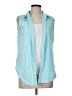 Collections etc. 100% Cotton Blue Sleeveless Button-Down Shirt Size L - photo 1