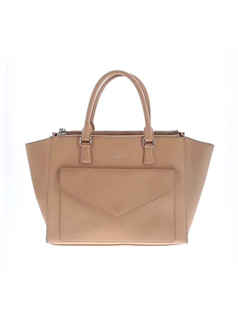 Pre-owned Lancaster Satchel In Tan