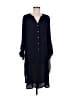 Chico's Solid Blue Casual Dress Size Med (1) - photo 1