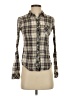 Fossil Plaid Green Long Sleeve Button-Down Shirt Size S - photo 1