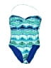 La Blanca Tie-dye Blue One Piece Swimsuit Size 12 - photo 1