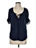 Joie Blue Short Sleeve Blouse Size M - photo 1