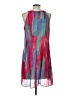 Robbie Bee 100% Polyester Tie-dye Red Cocktail Dress Size L - photo 2