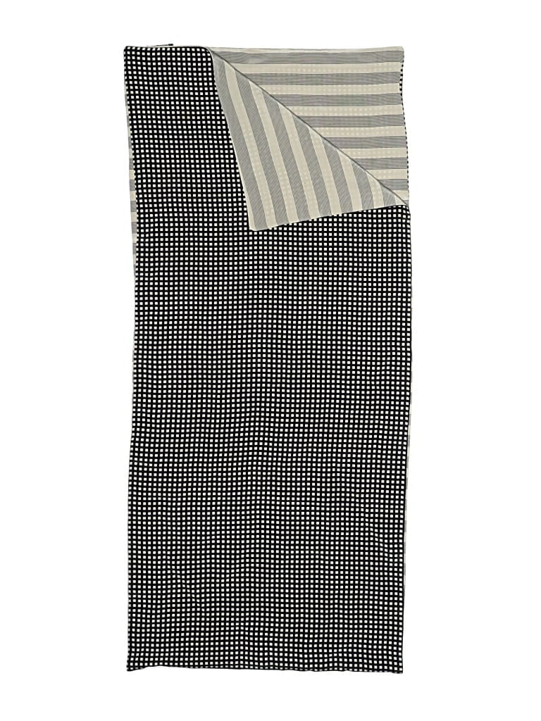 Pre-owned Lands' End Silk Scarf In Gray