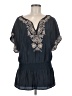 Mustard Seed Black Short Sleeve Blouse Size M - photo 1