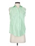Talbots 100% Cotton Green Sleeveless Button-Down Shirt Size 4 - photo 1