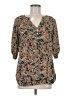 Angie 100% Polyester Green 3/4 Sleeve Blouse Size M - photo 1