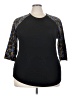 Lularoe Black 3/4 Sleeve Top Size 24-26 (3XL) - photo 1