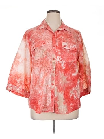 N Touch 3/4 Sleeve Button-Down Shirt (view 1)