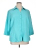 Cj Banks Teal 3/4 Sleeve Blouse Size 1X - photo 1