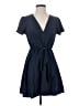 Express Solid Blue Casual Dress Size XS - photo 1