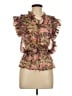 Elan Pink Short Sleeve Blouse Size L - photo 1