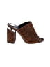 Alexander Wang 100% Leather Animal Print Brown Sandals Size EU 35 - photo 1