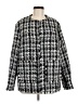 H&M 100% Polyester Houndstooth Black Coat Size M - photo 1