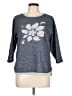 Cathy Daniels Floral Blue Pullover Sweater Size L - photo 1