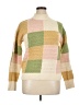 Greylin Color Block Ivory Turtleneck Sweater Size L - photo 1