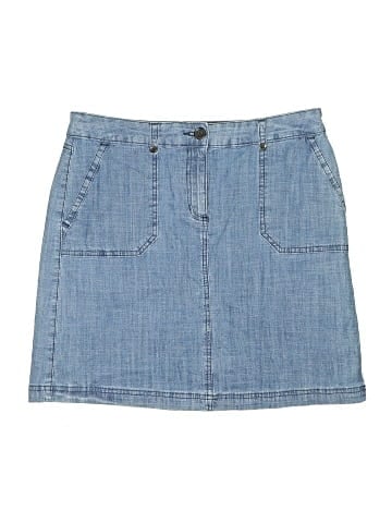 Karen Scott Denim Skirt (view 1)