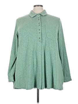Soft Surroundings 3/4 Sleeve Button Down Shirt