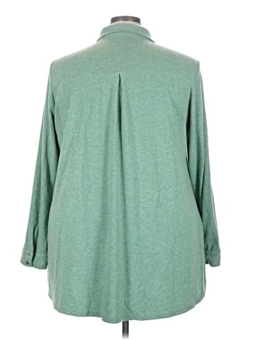 Soft Surroundings 3/4 Sleeve Button-Down Shirt (view 2)