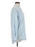Cato 100% Cotton Stripes Blue Long Sleeve Blouse Size M - photo 4