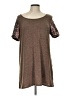 Coco And Main Brown Short Sleeve Top Size L - photo 1
