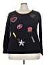 Torrid 100% Cotton Graphic Black Pullover Sweater Size 4X Plus (4) - photo 1