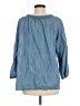 Soft Joie Blue 3/4 Sleeve Button-Down Shirt Size M - photo 2
