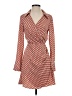 H&M 100% Polyester Print Orange Casual Dress Size XS - photo 1