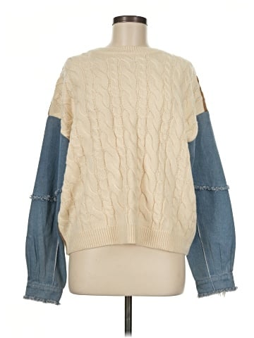Hem & Thread Pullover Sweater (view 1)