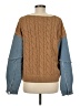 Hem & Thread 100% Acrylic Ivory Pullover Sweater Size M - photo 2