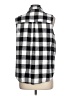 Da-sh 100% Cotton Checkered-gingham Black Sleeveless Button-Down Shirt Size L - photo 2