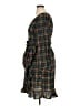 Hayden 100% Polyester Plaid Green Casual Dress Size L - photo 5