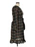 Hayden 100% Polyester Plaid Green Casual Dress Size L - photo 4