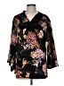 ASOS Floral Black 3/4 Sleeve Blouse Size M - photo 1
